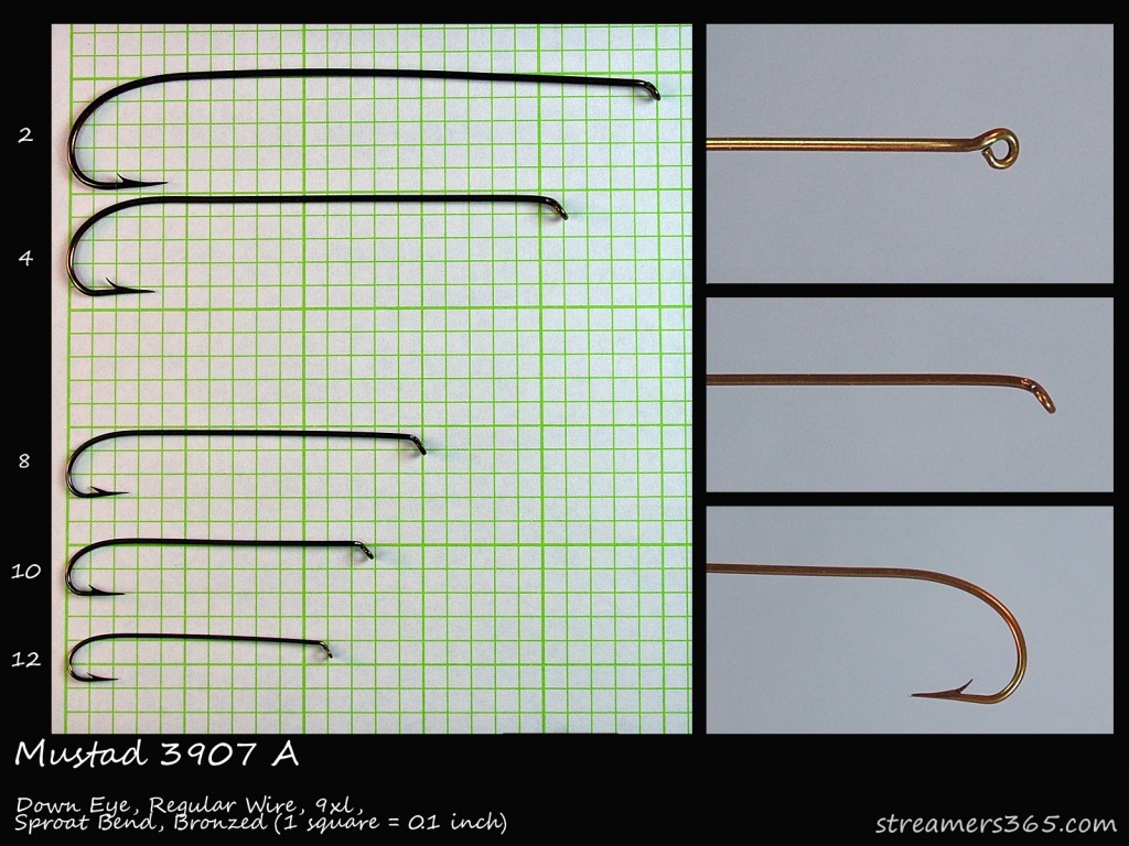 Mustad 3907 A Hook Profile Mustad 3907 A Hook Profile